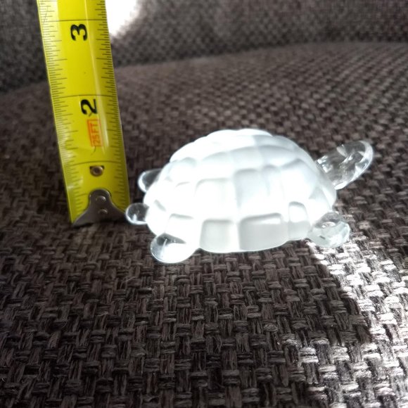 Vintage 70s Swedish crystal turtle tortoise figurine - Picture 5 of 7